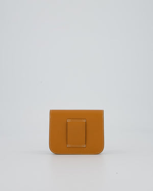 Hermès Constance Slim Wallet in Toffee Epsom Leather With Palladium Hardware RRP £2,740