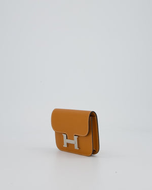 Hermès Constance Slim Wallet in Toffee Epsom Leather With Palladium Hardware RRP £2,740