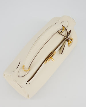 Hermès Kelly 25 Retourne Bag in Nata Swift Leather with Gold Hardware