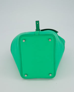 Hermès Picotin 18 Cargo Bag In Vert Comics in Swift Leather and Toile Goeland With Palladium Hardware