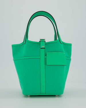 Hermès Picotin 18 Cargo Bag In Vert Comics in Swift Leather and Toile Goeland With Palladium Hardware