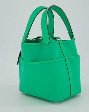 Hermès Picotin 18 Cargo Bag In Vert Comics in Swift Leather and Toile Goeland With Palladium Hardware