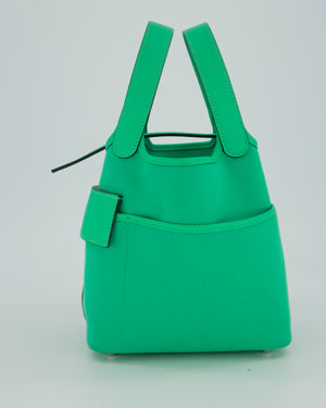 Hermès Picotin 18 Cargo Bag In Vert Comics in Swift Leather and Toile Goeland With Palladium Hardware