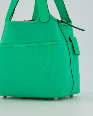 Hermès Picotin 18 Cargo Bag In Vert Comics in Swift Leather and Toile Goeland With Palladium Hardware