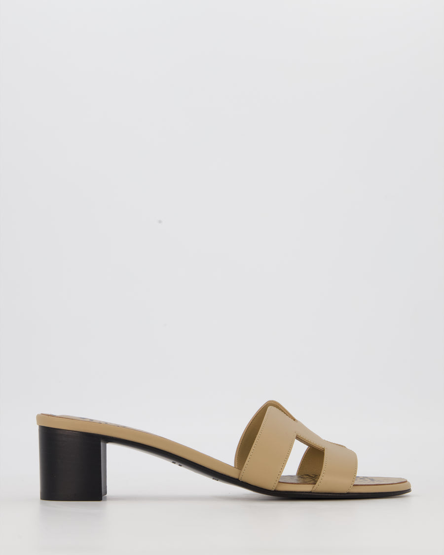 Hermès Oasis Sandals in Trench Jungle Love Printed in Lambskin Leather Size EU 41.5