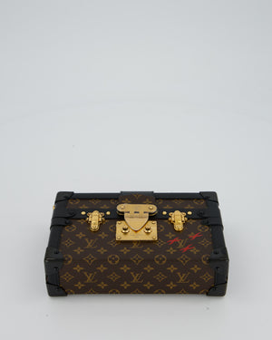Louis Vuitton Brown Monogram Petite Malle Bag in Canvas With Gold Hardware