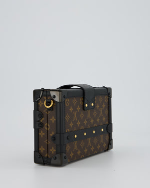 Louis Vuitton Brown Monogram Petite Malle Bag in Canvas With Gold Hardware