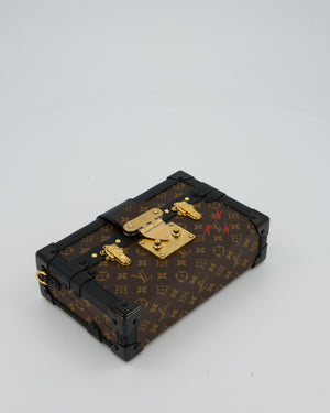 Louis Vuitton Brown Monogram Petite Malle Bag in Canvas With Gold Hardware