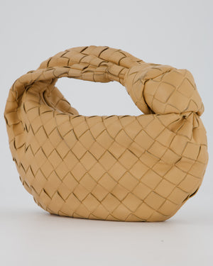 Bottega Veneta Beige Mini Jodie Bag in Intrecciatto Lambskin Leather RRP £2,220
