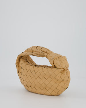 Bottega Veneta Beige Mini Jodie Bag in Intrecciatto Lambskin Leather RRP £2,220