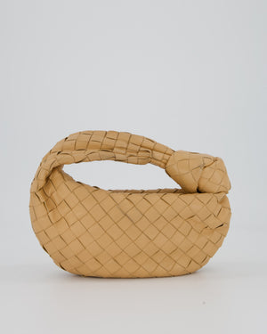 Bottega Veneta Beige Mini Jodie Bag in Intrecciatto Lambskin Leather RRP £2,220