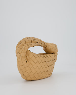 Bottega Veneta Beige Mini Jodie Bag in Intrecciatto Lambskin Leather RRP £2,220
