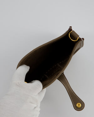 Hermès Mini Evelyne Bag in Etoupe Clemence Leather with Gold Hardware