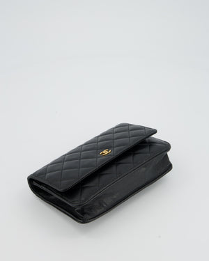 Chanel Black Wallet on Chain Bag in Caviar Leather with Gold Hardware