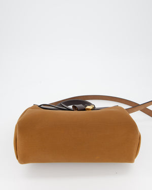 Hermès Herbag Zip 31 Bag in Alezan and Bleu Outremer Canvas, Ebene Vache Hunter Leather with Gold Hardware