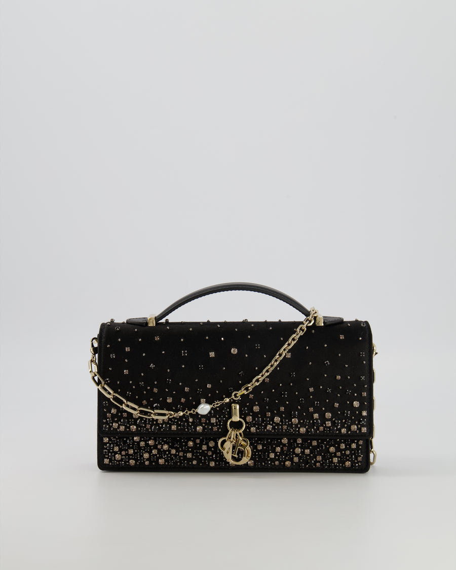 Christian Dior Black Crystal Embellished My Dior Mini Bag with Gold Hardware RRP £3,500