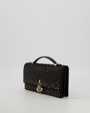 Christian Dior Black Crystal Embellished My Dior Mini Bag with Gold Hardware RRP £3,500