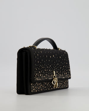 Christian Dior Black Crystal Embellished My Dior Mini Bag with Gold Hardware RRP £3,500