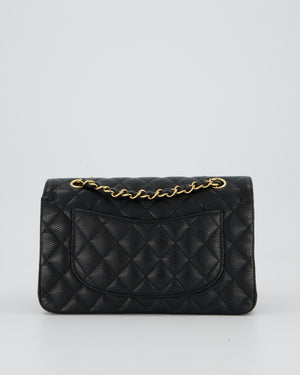 Chanel Black Small Classic Double Flap Bag in Caviar Leather with Gold Hardware