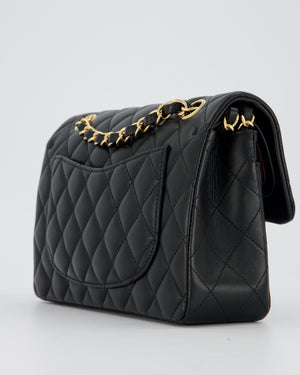 Chanel Black Small Classic Double Flap Bag in Lambskin Leather with Gold Hardware