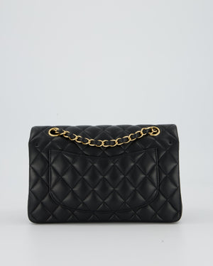 Chanel Black Small Classic Double Flap Bag in Lambskin Leather with Gold Hardware
