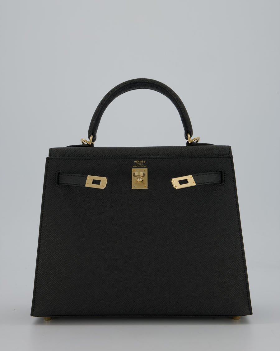 Hermès Kelly 25 Sellier Bag in Plomb Epsom Leather with Permabrass Hardware