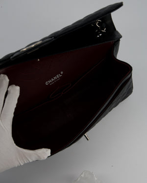 Chanel Black Jumbo Classic Double Flap Bag in Caviar Leather with Silver Hardware