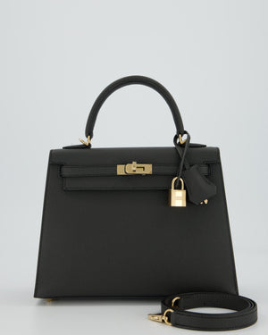 Hermès Kelly 25 Sellier Bag in Plomb Epsom Leather with Permabrass Hardware
