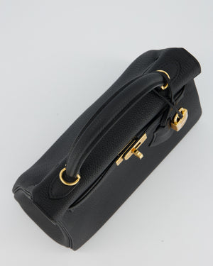 Hermès Kelly 25 Retourne Bag in Black Togo Leather with Gold Hardware