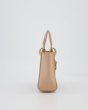 Christian Dior Mini Lady Dior Bag in Beige Lizard Leather with Champagne Gold Hardware