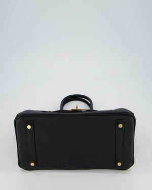 Hermès Birkin 30 Retourne Bag in Black Togo Leather with Gold Hardware
