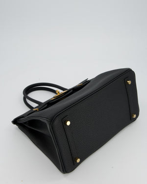 Hermès Birkin 30 Retourne Bag in Black Togo Leather with Gold Hardware