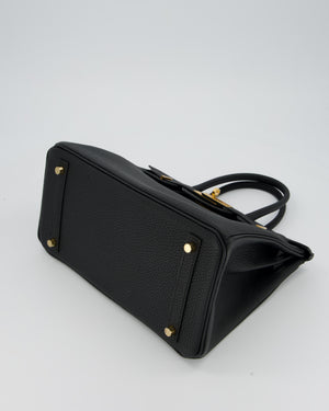 Hermès Birkin 30 Retourne Bag in Black Togo Leather with Gold Hardware