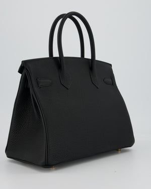 Hermès Birkin 30 Retourne Bag in Black Togo Leather with Gold Hardware