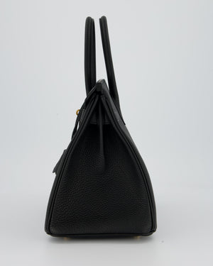 Hermès Birkin 30 Retourne Bag in Black Togo Leather with Gold Hardware
