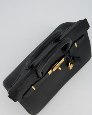 Hermès Birkin 30 Retourne Bag in Black Togo Leather with Gold Hardware