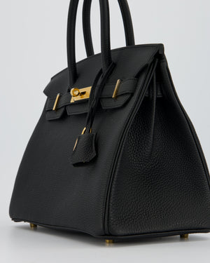 Hermès Birkin 30 Retourne Bag in Black Togo Leather with Gold Hardware