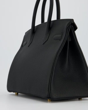 Hermès Birkin 30 Retourne Bag in Black Togo Leather with Gold Hardware