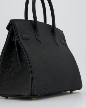 Hermès Birkin 30 Retourne Bag in Black Togo Leather with Gold Hardware