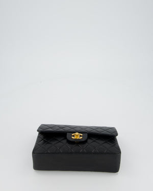 Chanel Vintage Black Small Classic Double Flap Bag in Lambskin Leather with 24K Gold Hardware