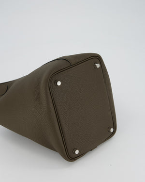 Hermès Picotin Lock 18 Bag in Vert Loden Taurillon Clemence with Palladium Hardware