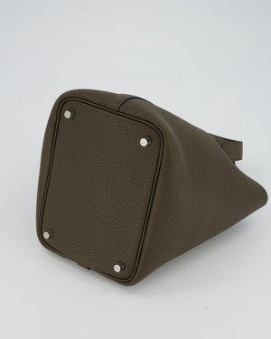 Hermès Picotin Lock 18 Bag in Vert Loden Taurillon Clemence with Palladium Hardware