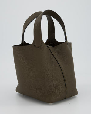 Hermès Picotin Lock 18 Bag in Vert Loden Taurillon Clemence with Palladium Hardware