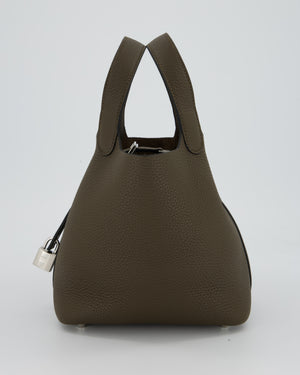 Hermès Picotin Lock 18 Bag in Vert Loden Taurillon Clemence with Palladium Hardware