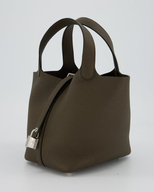 Hermès Picotin Lock 18 Bag in Vert Loden Taurillon Clemence with Palladium Hardware