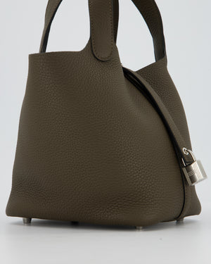 Hermès Picotin Lock 18 Bag in Vert Loden Taurillon Clemence with Palladium Hardware