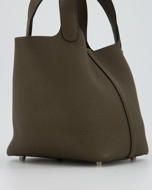 Hermès Picotin Lock 18 Bag in Vert Loden Taurillon Clemence with Palladium Hardware