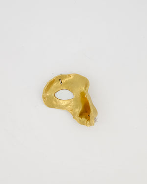 Schiaparelli Gold Brass Eye and Nose Embellishment with Crystal Eyebrow and Septum Piercing