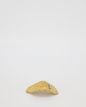 Schiaparelli Gold Brass Mouth Embellishment with Crystal Piercings