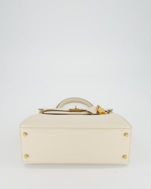 Hermès Kelly 28 Sellier Bag in Craie Epsom Leather with Gold Hardware